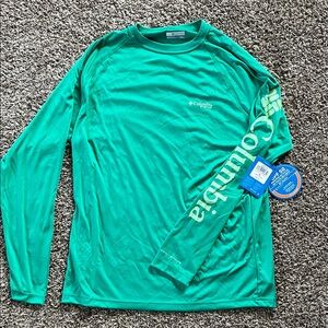 Columbia Teal Long Sleeve Performance Shirt